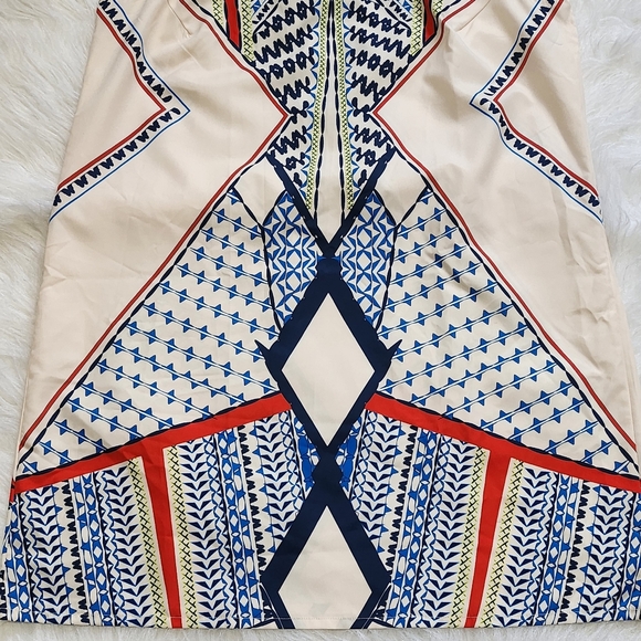 VENUS NWOT Geometric Abstract Sleeveless Midi Dress Size Large Aztec Event Party - Picture 4 of 13